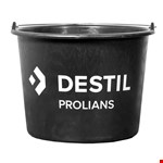 Destil Prolians emmer - Gripline - 12 liter - zwart kunststof - met knopbeugel