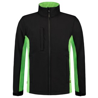 Tricorp softshell jack - Bi-Color - Workwear - 402002 - zwart/limoen groen - maat XL