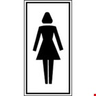 Brady informatiepictogram - toilet dames