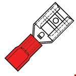 Klemko gedeeltelijk geisoleerde vlakstekerhuls - SP 1507 FL - 19 A - 0.34-1.66 mm² - easy entry - rood