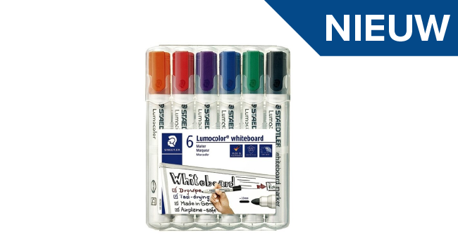 Staedtler whiteboard markers (6x) - Lumocolor 351 - kleur assorti