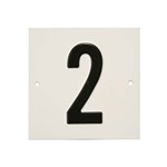 Besbo huisnummerplaat - Nr. 2  - aluminium   