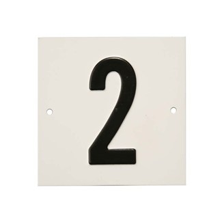 Besbo huisnummerplaat - Nr. 2  - aluminium   