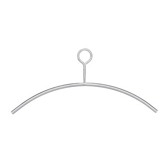 Kledinghanger Ø10mm met dicht oog rvs