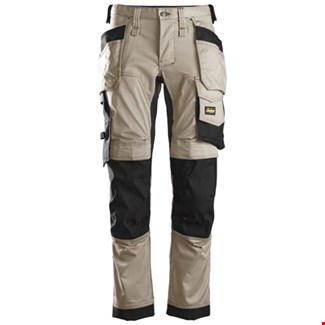 Snickers Workwear 6241 Stretch Werkbroek met holsterzakken khaki/zwart - maat 46