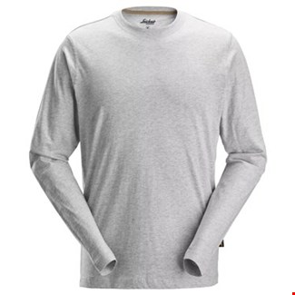 Snickers Workwear 2496 Long Sleeve T-shirt gemeleerd grijs - maat XL