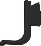 Buitenhoek L- vorm zwart