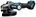 Makita haakse accu slijpmachine - GA038GZ04 - 40V Max - 230mm - excl. accu en lader - met veiligheidsschakelaar - in doos