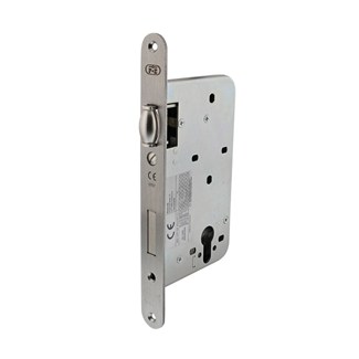 P+E tonrol dag- en nachtslot - PC 72 mm - doornmaat 60 mm - RVS voorplaat 235 x 25 mm