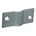 Gebr. Bodegraven gaaspaneelklem - voor 5mm gaas - 50x20x2mm - RVS