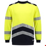 Tricorp sweater multinorm Bicolor - Safety - 303002 - fluor geel/inkt blauw - maat XS