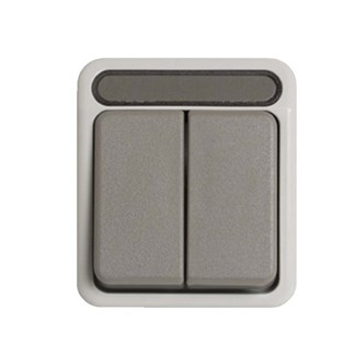 Merten opbouw serieschakelaar dubbel - SWD - 4045002