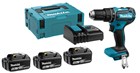 Makita accu klopboor-schroefmachine - DHP485RF3J - 18V - 3x3.0 Ah accu en snellader - in Mbox