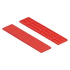 Kowo kunststof raster glasblokjes (100x) - 22x3mm - rood