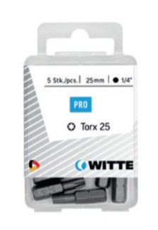 Witte PRO Torx schroefbitsen 25 mm