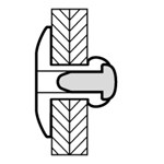 Blindklinknagel GBK - Alu/Staal - 1032 - 4.8x18x14mm