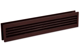 Nedco deurventilatierooster - bruin - 90 x 455 mm -  2-delig