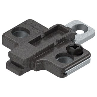 blum CLIP h-regelb.kruisplaat voor houtschroeven*0,0 mm verdikt Kleur: onyx zwart