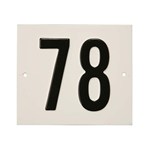 Besbo huisnummerplaat - Nr. 78 - aluminium