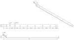 Gebr. Bodegraven bochtheng voor pen Ø16 - 950mm - 45x6mm - zwart - 449319.B001+barcode
