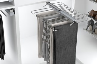 Menage confort broekenhouder uittrekbaar d=47cm - 9 - chroom