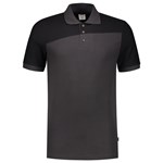 Tricorp Workwear 202006 Bicolor Naden unisex poloshirt Donkergrijs Zwart L