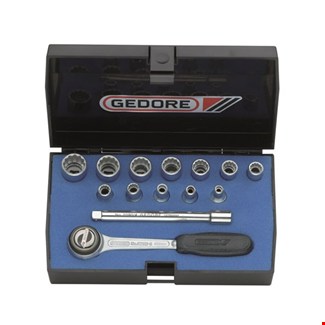GEDORE doppendoos - D 20 DMU-3 - 1/4 inch - 4-13 mm - in kunststof cassette - 13-delig