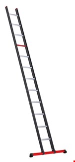 Altrex rechte ladder - Nevada - max. werkhoogte 4,50 m - 1 x 12 sporten - enkel