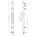 Intersteel raamespagnolet - niet afsluitbaar - rechts - 1200 mm - RAL 9010 wit