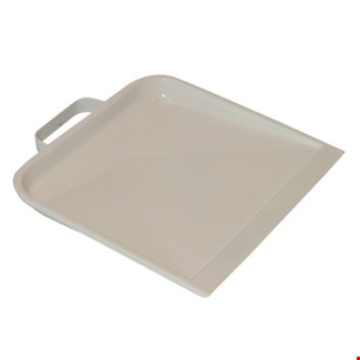 Betra stofblik - met beugel - wit metaal - 22.5 x 25.5 cm