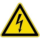 Brady waarschuwingspictogram - electrische spanning pe