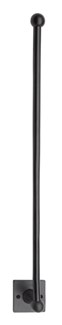 Dauby toiletrolhouder enkel - Pure Plus Square - verouderd ijzer zwart - 350 mm - links