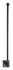 Dauby toiletrolhouder enkel - Pure Plus Square - verouderd ijzer zwart - 350 mm - links