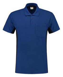 Tricorp Workwear 202002 Bi-color unisex poloshirt Koningsblauw Marine 5XL