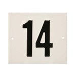 Besbo huisnummerplaat - Nr. 14 - aluminium