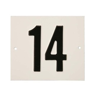 Besbo huisnummerplaat - Nr. 14 - aluminium