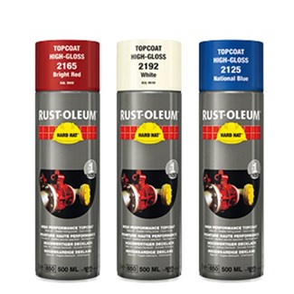 Rust-Oleum deklaag - Hard Hat - verkeersrood - 0.5l - spuitbus