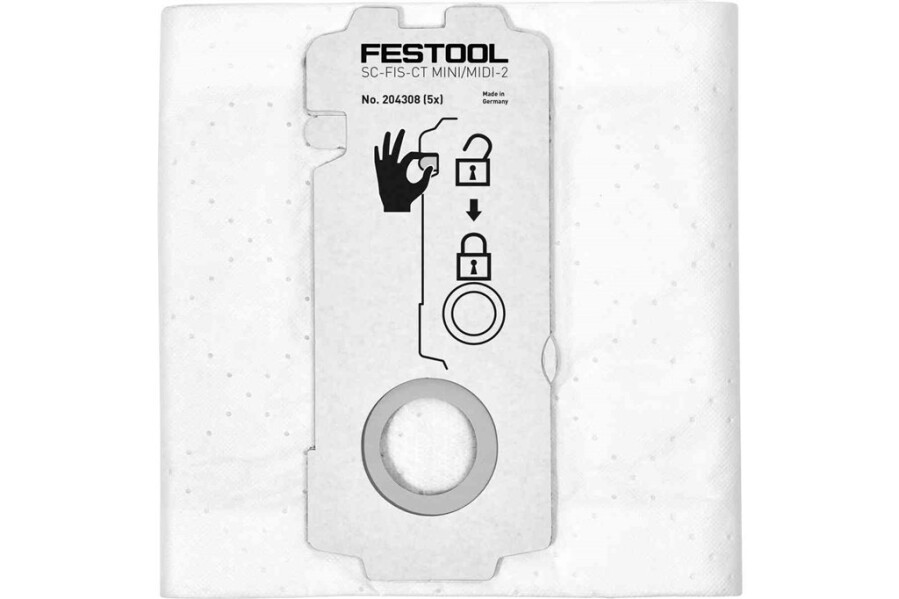 10 Stofzuigerzakken voor Festool CTL-SYS Absaugmobil Systainer, alternatief voor origineel SC FIS-CT SYS/5, 500438 van Microsafe
