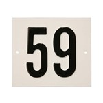 Besbo huisnummerplaat - Nr.    59                     - aluminium 