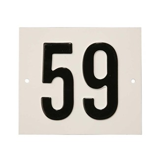 Besbo huisnummerplaat - Nr.    59                     - aluminium 