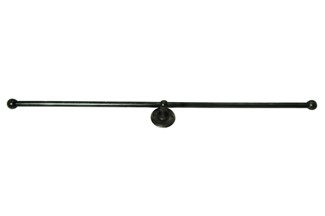 Dauby toiletrolhouder dubbel - Pure Plus - verouderd ijzer zwart - 700 mm