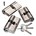 DOM Plura gelijksluitende combinatieset à 3 cilinders SKG2 1x 30-30mm en 2x 40-40mm