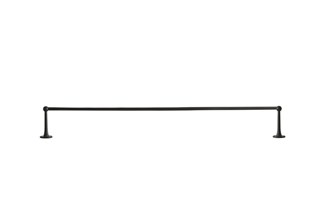 Dauby houder + 2 lange eindsteunen - Pure Plus - verouderd ijzer zwart - 1000 mm