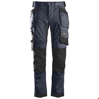 Snickers Workwear 6241 Stretch Werkbroek met holsterzakken blauw/zwart - maat 44