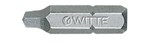 Witte bits vierkant - 1/4" - 25 mm - Robertson 1
