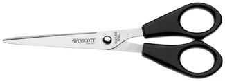 Westcott Kantoorschaar 155mm met kunststof grip rvs