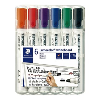 Staedtler whiteboard markers (6x) - Lumocolor 351 - kleur assorti