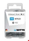 Witte PRO Bitflex Pozidriv schroefbitsen 25 mm