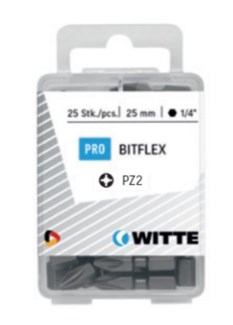 Witte PRO Bitflex Pozidriv schroefbitsen 25 mm