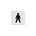 Intersteel pictogram herentoilet - zelfklevend - 76x76 mm - RVS geborsteld